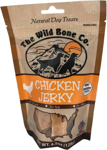 Chicken Jerky Natural Dog Treats, 4.5 Ounces, Made in The USA