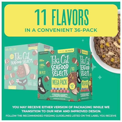 Tiki Pets Cat Wet Cat Food Mega Pack Seafood Selects Can 2.8 Oz 36 Count