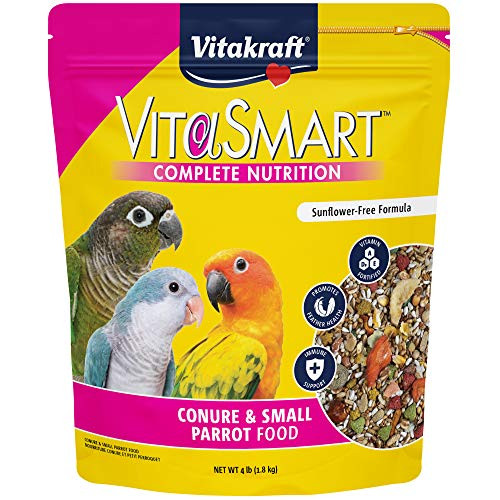 Vitakraft Vitasmart Conure Small Parrot Food Bag Premium Bird Food Mix With 4 Pound