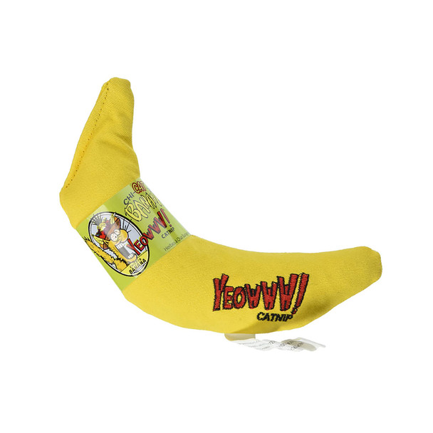 Yeowww 100% Organic Catnip Toy Yellow Banana 3 Pack 3 Pack