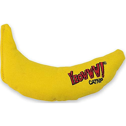 Yeowww Duckyworld 100% Organic Catnip Leaf & Flower Cat Toy Banana 3 3 Pack