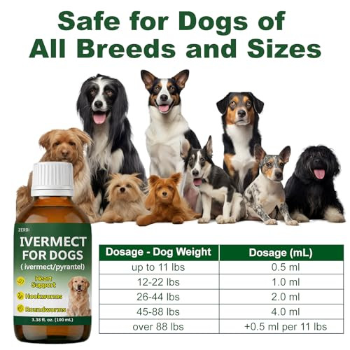 Zerbi Ivermectin For Dogs Digestive Health & Vitality Support Safe For Puppies 3.38 Oz