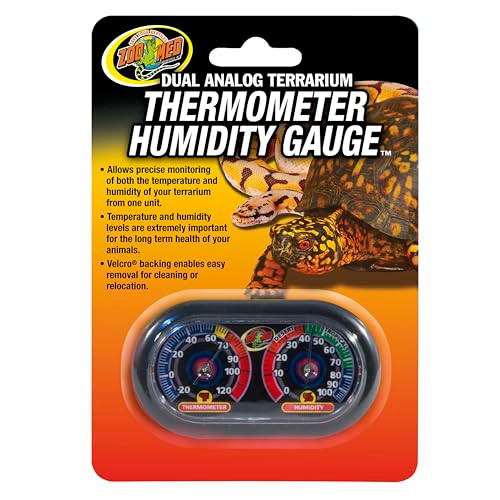 Zoo Med 2 Pack) Economy Analog Dual Thermometer And Humidity Gauge 2 Pack