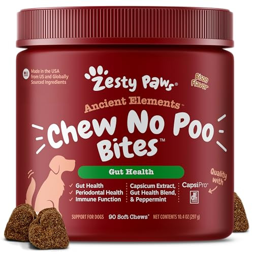 Zesty Paws Chew No Poo Bites For Dogs Stool Eating Deterrent Soft Chews 90 Count