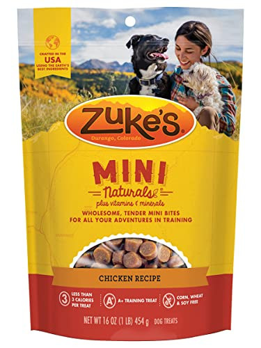 Zuke's Mini Naturals Dog Training Treats Soft Mini Dog Treats With Vitamins 16 Ounce Pack Of 2