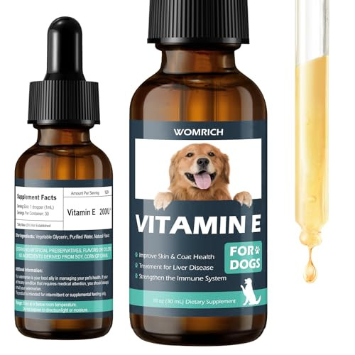 Womrich Vitamin E For Dogs Dog Vitamins E Vitamin E Dropper For 30 Ml
