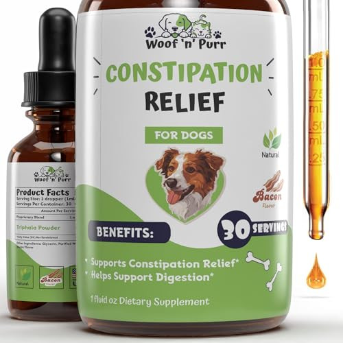 Woof 'n' Purr Constipation Relief For Dogs Dog Constipation Relief Dog Constipation Dog Laxative 1 Fl Oz