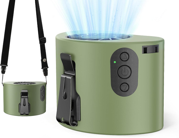 10000Mah Portable Waist Fan Stepless Speed Rechargeable Neck Fan With Max 24H Working Time 12000Rpm Strong Airflow, Wearable Fan