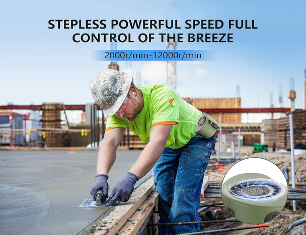 10000Mah Portable Waist Fan Stepless Speed Rechargeable Neck Fan With Max 24H Working Time 12000Rpm Strong Airflow, Wearable Fan