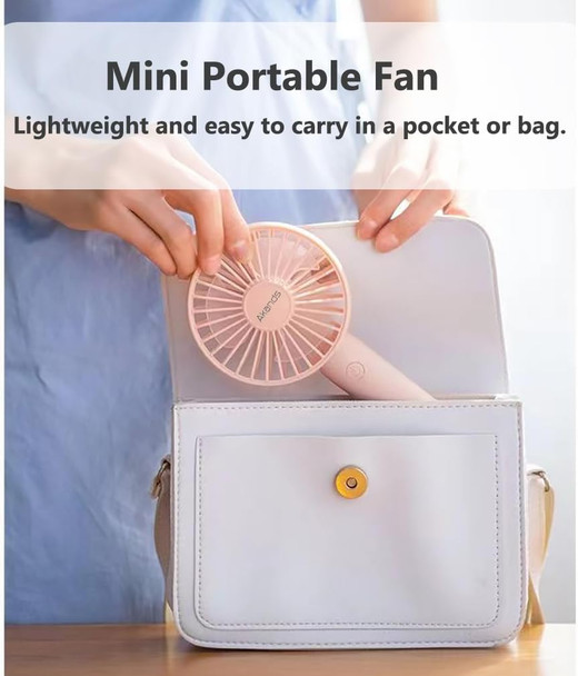 Mini Portable Electric Fan, Usb Rechargeable Handheld Fan ThreeSpeed Adjustment, Personal Fan With Phone Holder Base, Lightweight Mini Portable Electric Fan, Usb Rechargeable Handheld Fan ThreeSpeed Adjustment, Personal Fan With Phone Holder Base, Lightweight
