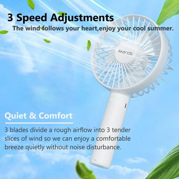 Mini Portable Electric Fan, Usb Rechargeable Handheld Fan ThreeSpeed Adjustment, Personal Fan With Phone Holder Base, Lightweight Mini Portable Electric Fan, Usb Rechargeable Handheld Fan ThreeSpeed Adjustment, Personal Fan With Phone Holder Base, Lightweight