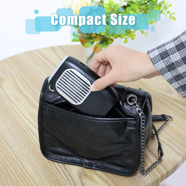 Aluan Hanging Neck Fan Portable Rechargeable Lash Fan, Mini Personal Necklace Fan With Adjustable Lanyard And Bracket, Battery