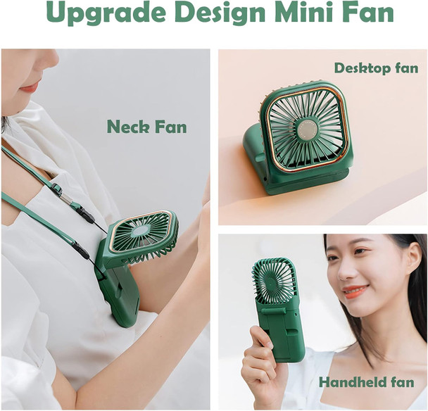 Handheld Fan, Portable Fan With Power Bank, 3000Mah Usb Rechargeable Mini Portable Fan, Quiet Desk Fan With Cell Phone Stand