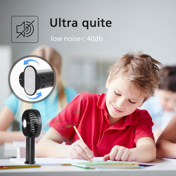 Mini Handhled Fan, 4000Mah Rechargeable Battery Operated Usb Desk Fan, Small Personal Portable Fan 3 Speed Adjustable Powerful