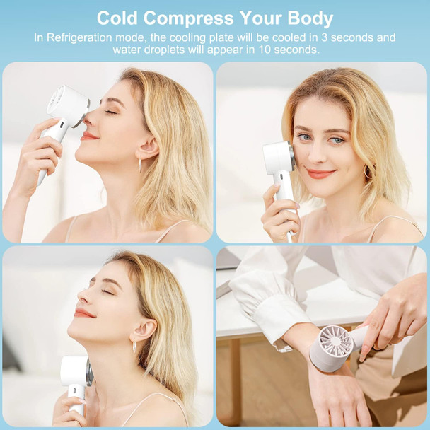 Handheld Cooling Fan, Upgrade Portable Fan With Cold Compress Function, 3 Speeds Adjustable Rechargeable Usb Mini Face Fan