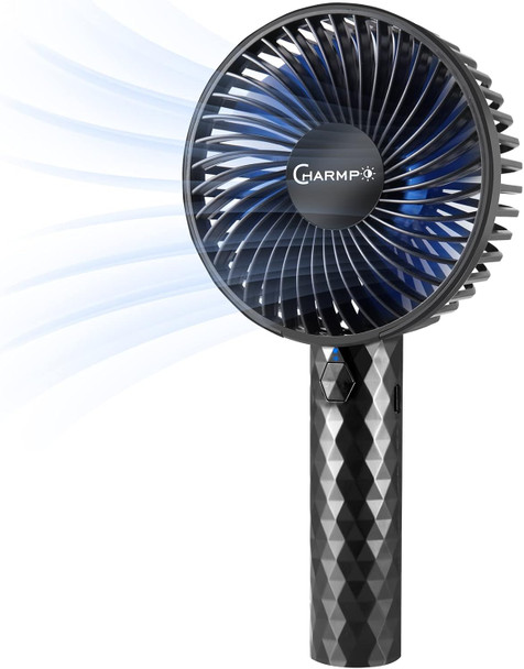 Charmp Portable Handheld Fan, Small Personal Fan With Rechargeable Battery Small Fan With 3 Speeds Hand Fan For Outdoor Camping