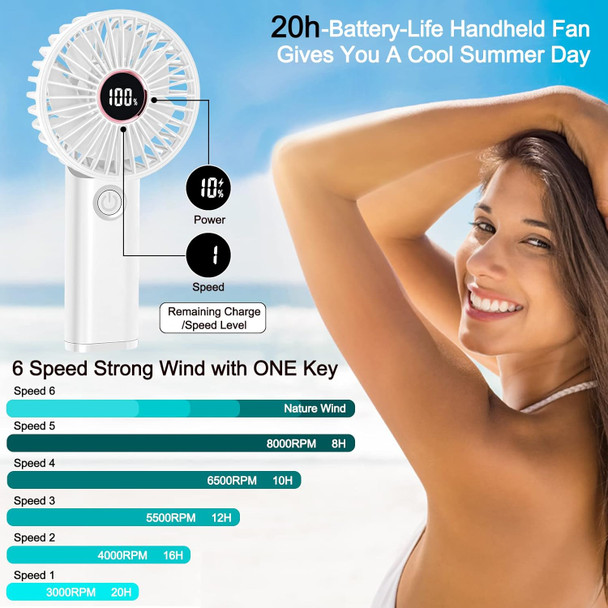 Portable Handheld Fan Battery Operated For Travel, Electric Hand Held Mini Ventilador Fans, Small Cooling Face Fan For For Makeup