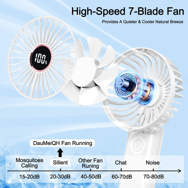 Portable Handheld Fan Battery Operated For Travel, Electric Hand Held Mini Ventilador Fans, Small Cooling Face Fan For For Makeup