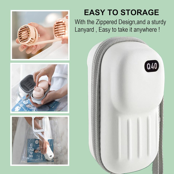 Cooling Neck Fan，360°Foldable Portable Neck Fan, Wearable Personal Fan,Rechargeable Leafless Fan,Quiet Neck Fan For WomenGreen