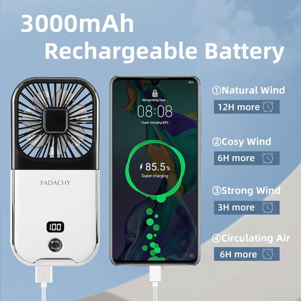 Mini Fan Portable Handheld Fan Rechargeable Small Battery Operated Personal Fan All In 1 As Power Bank, Phone Holder, Hand Held Mini Fan Portable Handheld Fan Rechargeable Small Battery Operated Personal Fan All In 1 As Power Bank, Phone Holder, Hand Held