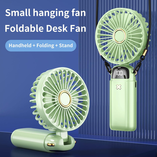 Portable Handheld Fan Rechargeable, Mini Hand Held Personal Fan 4000Mah Battery Operated Desk Fan With Base, Led Display,5 Speeds