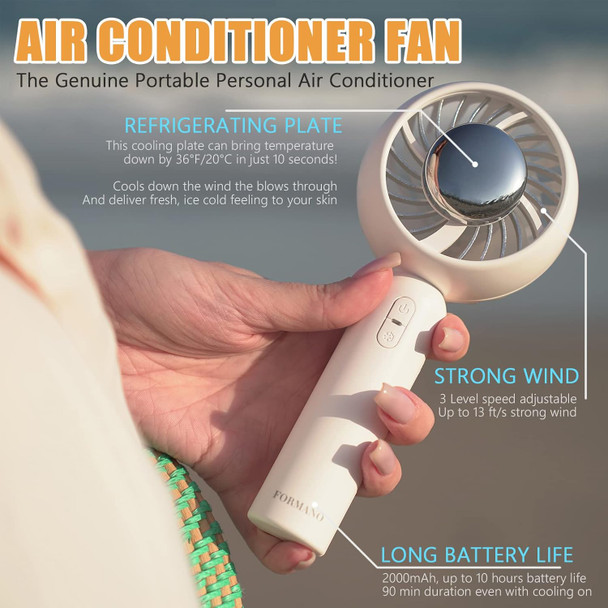 Air Conditioner Fan  The Genuine Portable Ice Cooling Refrigerating Pad Handheld Cooling Fan That Blows Cold Air