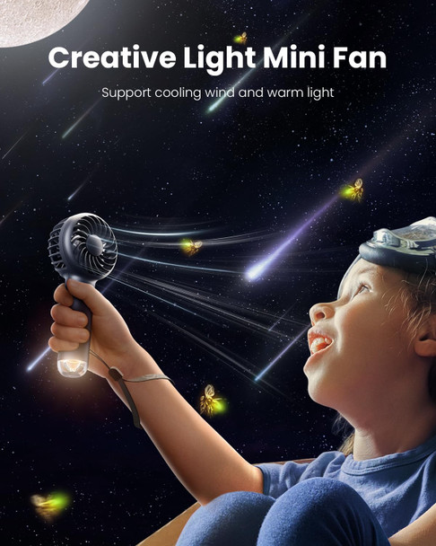 Gaiatop Mini Portable Fan, Sparkle Handheld Fan, Hand Held Fan 3 Speed Personal, 310 Hours Operated Small Makeup Eyelash Fan