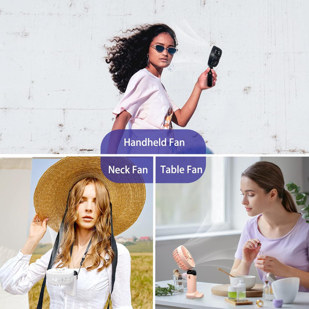 Handheld Fan,Portable Fan,5000Mah1120 Work Hours],Handheld Fan Rechargeable,90°Direction Adjustable,Led Display,5 Speed For Home