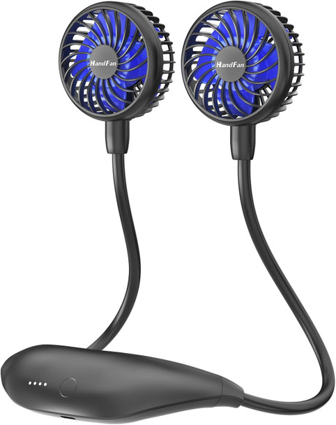 Handfan 5000Mah Neck Fan Portable Rechargeable, Wearable Personal Fans For Neck, Hands Free Necklace Fan Battery Operated