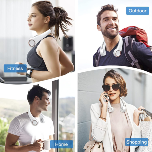 Neck Fan Portable Rechargeable, Personal Cooling Wearable Fan, HandsFree Bladeless Fan, 78 Air Outlets, Low Noise, 3Speed Adjust Neck Fan Portable Rechargeable, Personal Cooling Wearable Fan, HandsFree Bladeless Fan, 78 Air Outlets, Low Noise, 3Speed Adjust
