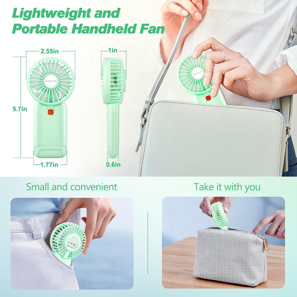 Mini Handheld Mirror Fan, Portable Fan Small Personal Fan Usb Charger, 4 Speed Adjustable Hand Fan With Mirror, Makeup Eyelash Mini Handheld Mirror Fan, Portable Fan Small Personal Fan Usb Charger, 4 Speed Adjustable Hand Fan With Mirror, Makeup Eyelash
