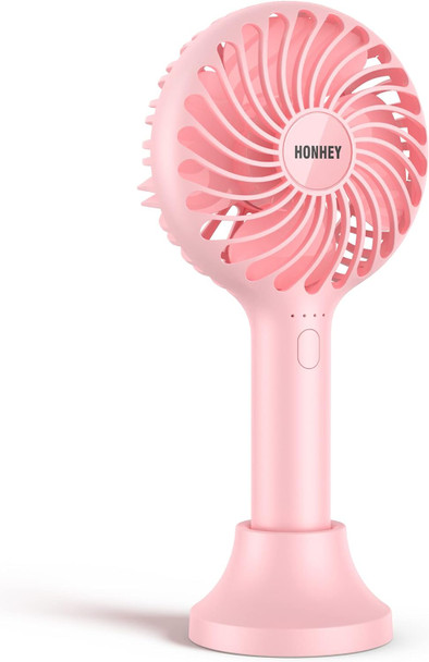 Honhey Handheld Fan Portable, Mini Hand Held Fan With Usb Rechargeable Battery, 4 Speed Personal Desk Table Fan With Base Honhey Handheld Fan Portable, Mini Hand Held Fan With Usb Rechargeable Battery, 4 Speed Personal Desk Table Fan With Base