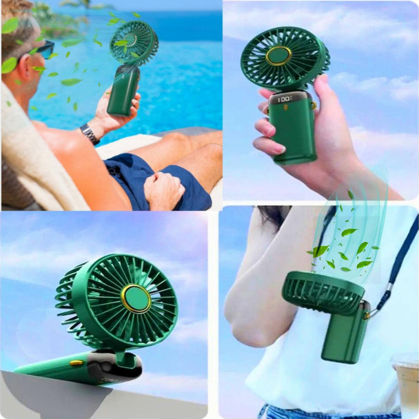 Portable Fan, Hand Held Fan Mini Usb Fan Personal Fan Travel Fan Rechargeable Fan Foldable Small Fan Desk Fan 5000Mah 5 Speeds