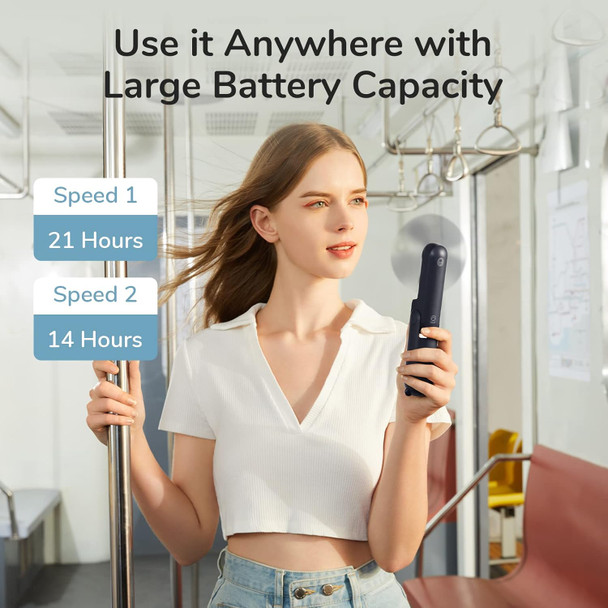 Jisulife 3 In 1 Handheld Fan, Mini Hand Fan, Portable Small Pocket Fan, Usb Rechargeable Fan 1421 Working Hours] With Power Bank