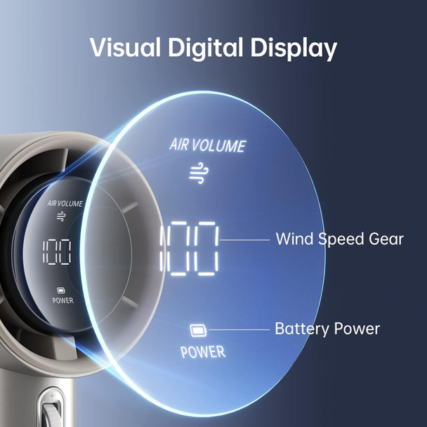 Jisulife Portable Handheld Fan,Speed1100 Adjustable Turbo Mini Fan,5000Mah Battery Rechargeable Personal Fan With Metal Body