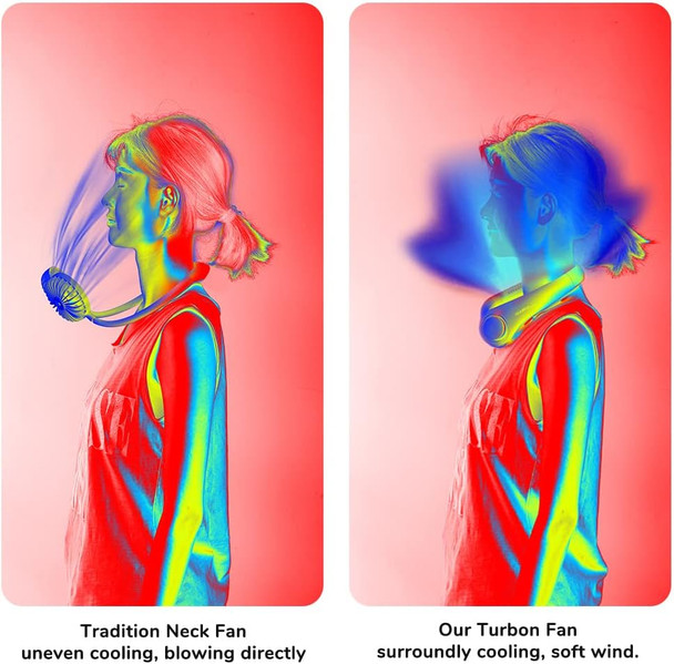Jisulife Portable Neck Fan, Hands Free Bladeless Fan, 4000 Mah Battery Operated Wearable Personal Fan, Leafless, Rechargeable