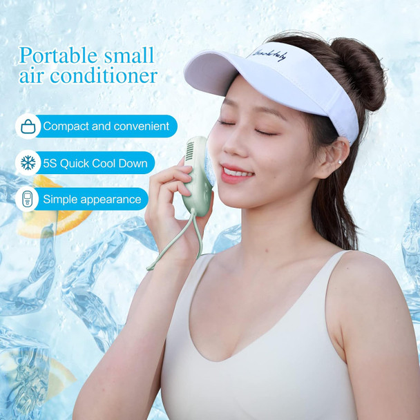 Mini Portable Handheld Air Conditioner Usb Rechargeable BatteryPowered Personal Handheld Cooler, Fast Cold Compress Cooling