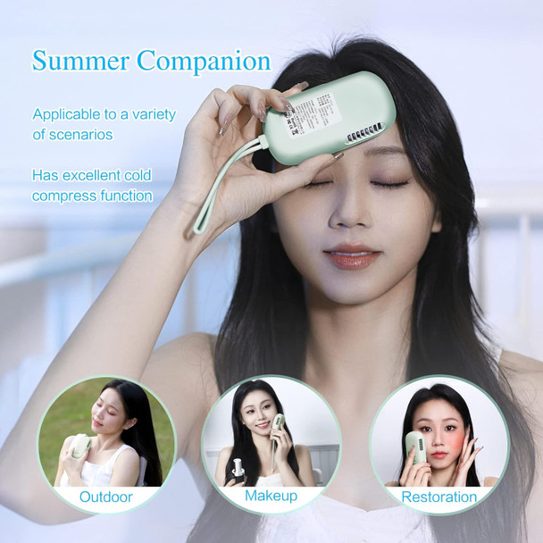 Mini Portable Handheld Air Conditioner Usb Rechargeable BatteryPowered Personal Handheld Cooler, Fast Cold Compress Cooling