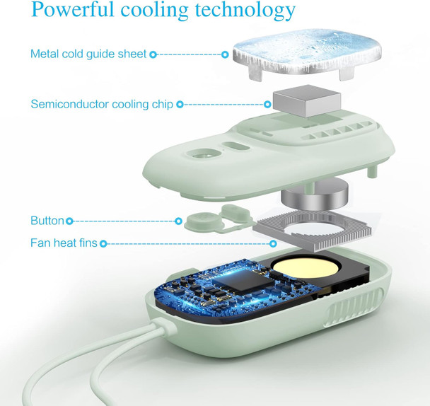 Mini Portable Handheld Air Conditioner Usb Rechargeable BatteryPowered Personal Handheld Cooler, Fast Cold Compress Cooling