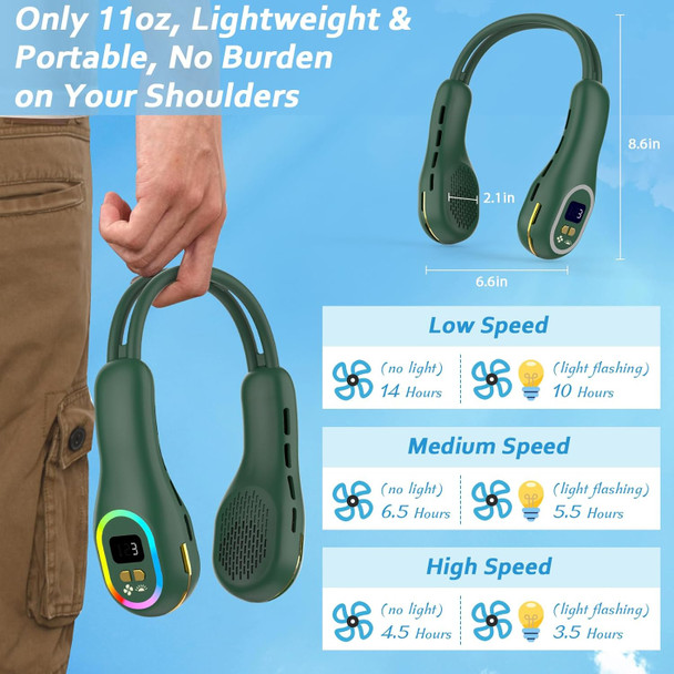 Neck Fan Portable, Rechargeable Wearable Fan, Personal Fans For Your Neck, Adjustable Air Direction Width, Flexible Cooling Fan Neck Fan Portable, Rechargeable Wearable Fan, Personal Fans For Your Neck, Adjustable Air Direction Width, Flexible Cooling Fan