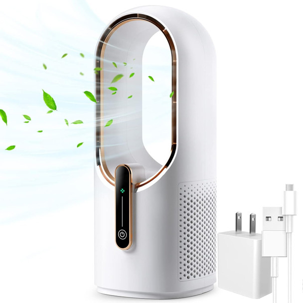 Desk Fan Bladeless, 11.8 Inch Office Fan Small, Quiet, 3 Speed Adjustment, Touch Control, Easy To Clean, Desk Fans Small Quiet Desk Fan Bladeless, 11.8 Inch Office Fan Small, Quiet, 3 Speed Adjustment, Touch Control, Easy To Clean, Desk Fans Small Quiet