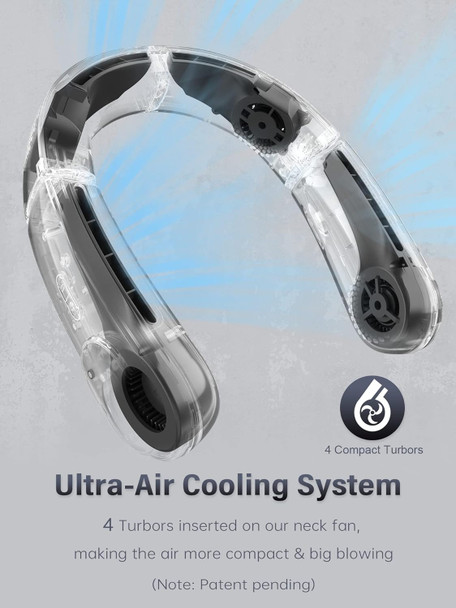 Chillgo Neck Fan 4 Turbo Foldable Portable Fan Personal Bladeless Fan 5200Mah With Strong Airflow, 4 Vent Air Conditioner Chillgo Neck Fan 4 Turbo Foldable Portable Fan Personal Bladeless Fan 5200Mah With Strong Airflow, 4 Vent Air Conditioner
