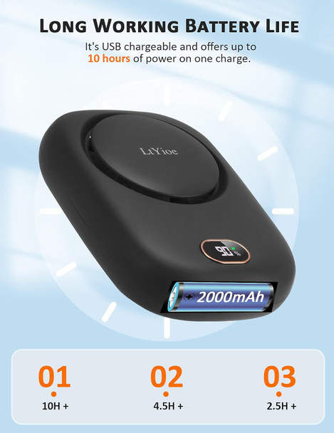 Mini Fan Mini Handheld Fan Portable Fans Usb Rechargeable, Personal Desk Fan Multifunctional With Strong Airflow, Led Smart Displ