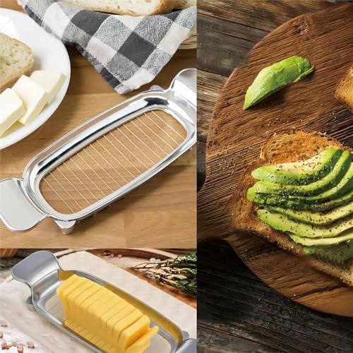 Adullpony Butter Slicer CutterCheese Cutters For Block Cheese Butter Slicer For Butter Stainless Steel