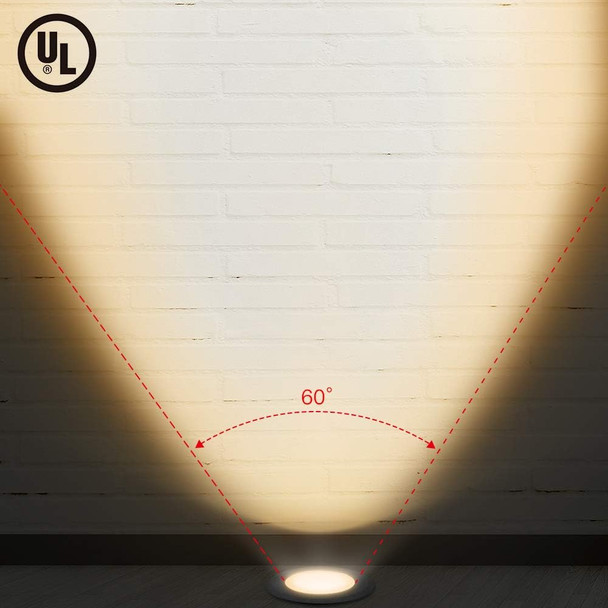 Rnehon 5W InGround Well Light,Voltage 1224V, InGround Lighting, Low Voltage Landscape Pathway Lights, Ip67 Waterproof, Aluminum