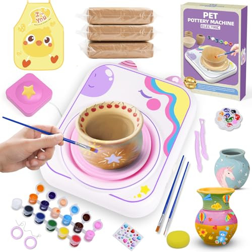 Weirtoya Pottery Wheel For Kids Girls Arts And Crafts Toys For Kids 3 Pack