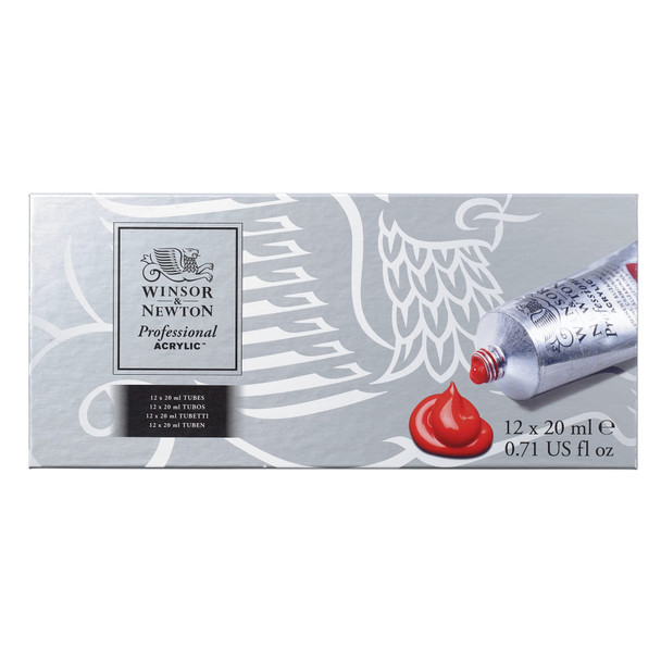 Winsor and Newton Artists' Acrylic Color 12Tube Set 20Ml