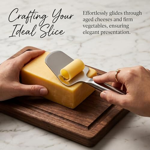 Rwixr Cheese Slicer For Block Cheese Stainless Steel Cheese Cutter With OnePiece Stainless Steel