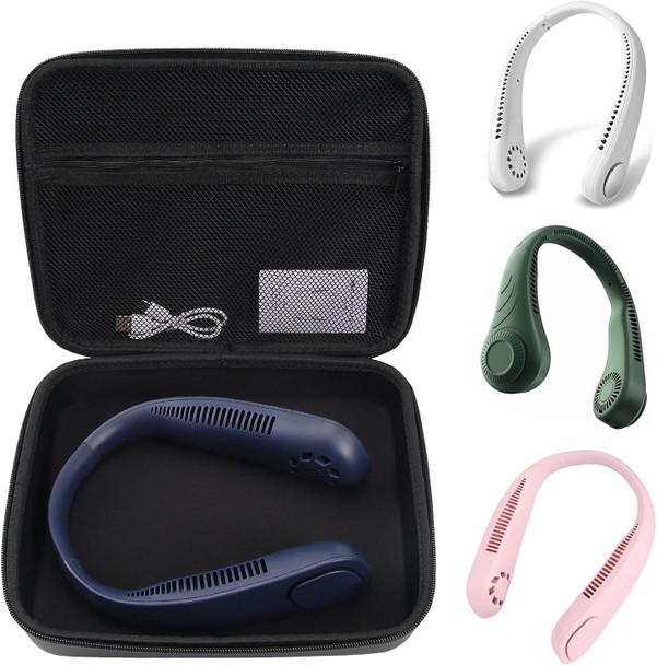 Hand Free Personal Fan Case For Rechargeable Neck Fans，Neck Hanging Fan Travel Case， Usb Rechargeable Personal Fan Storage Box