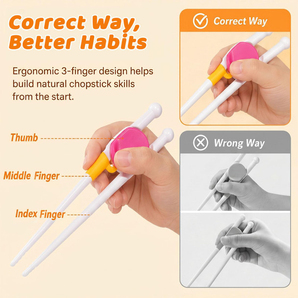 Kidsfantasy Training Chopsticks For Kids 4 Pairs Kids Chopsticks For Toddlers Beginners